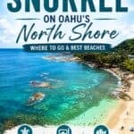 Aerial view of Three Tables Beach featured in a guide to snorkeling on Oahu's North Shore.